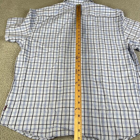 Lot of 2 English Laundry Shirt Mens XL Blue Gray Linen Cotton Blend Button - Picture 10 of 16